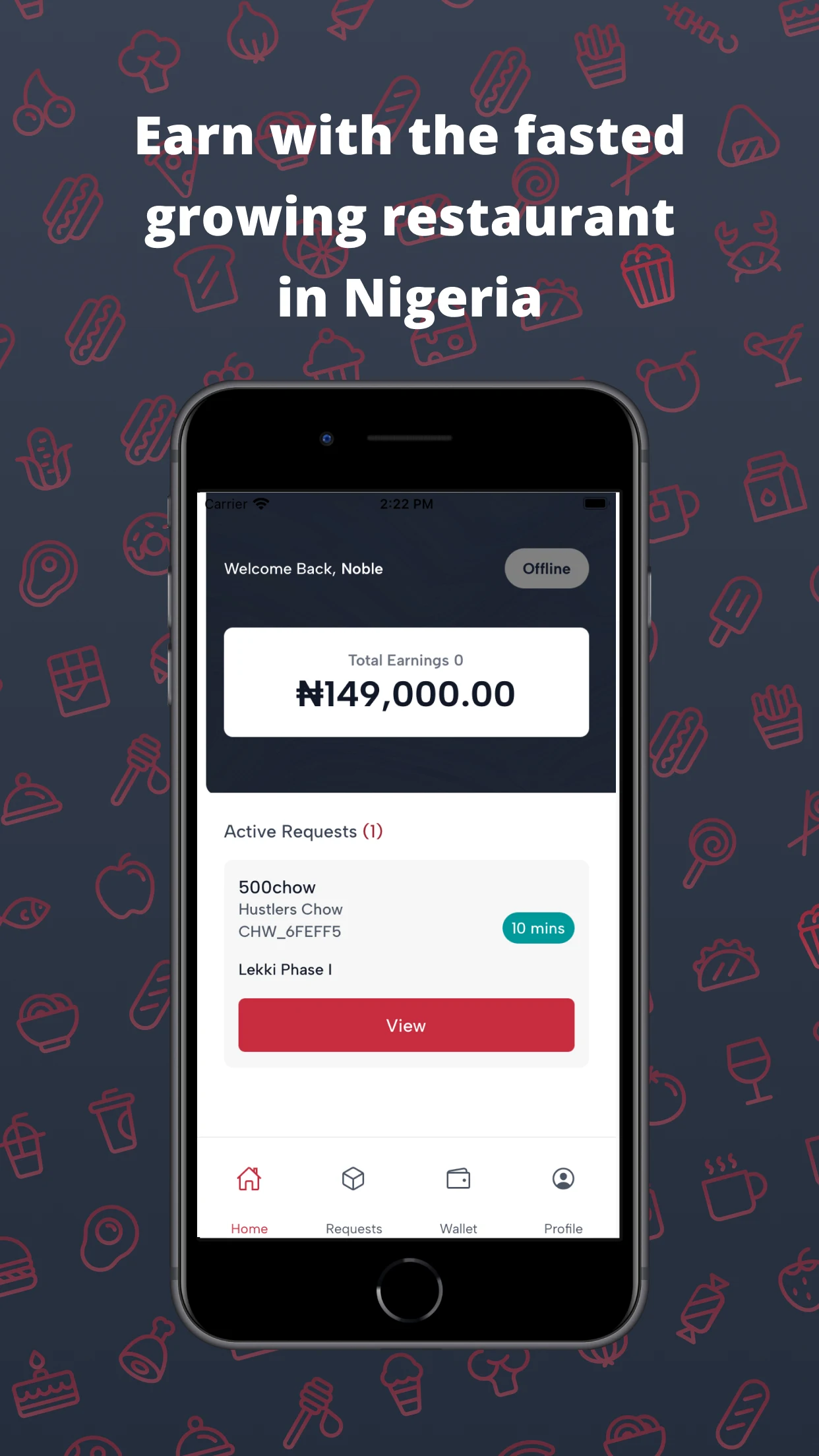 ChowDash - Pilot App screenshot